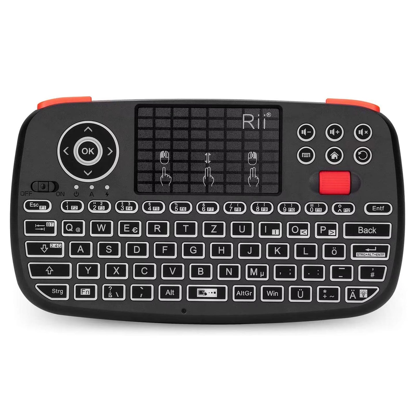 I4 Mini Bluetooth Wireless Keyboard with Touchpad 2.4Ghz Backlit Mouse Remote Control for Windows Android TV Box Smart TV