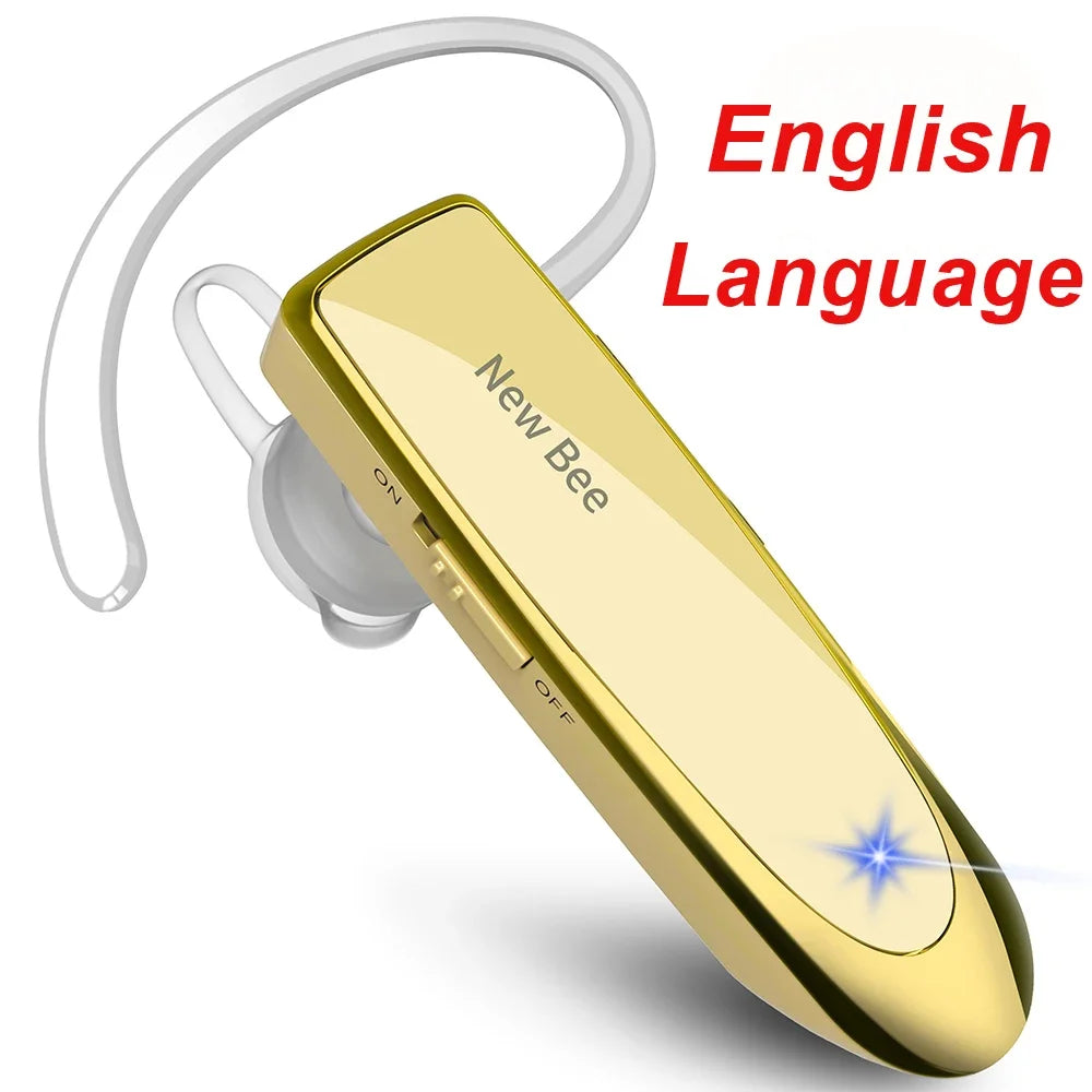 Bluetooth Headset Wireless Earphones Headphones with Mic 24Hrs Earbuds Single Earpiece Mini Handsfree for Driver Office