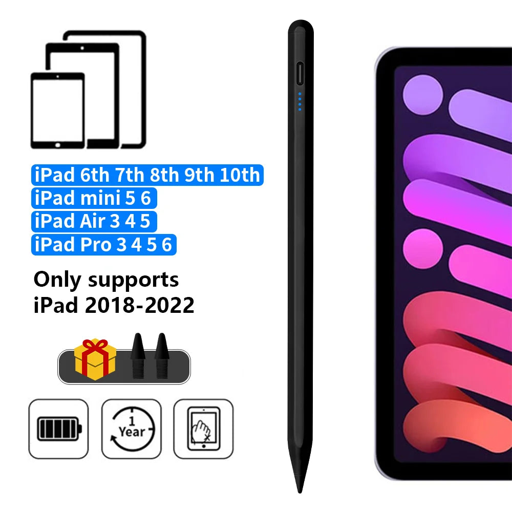 Stylus Pen  Ipad Palm Rejection Power Display for Ipad Pencil Accessories 2022 2021 2020 2019 2018 Pro Air Mini Stylus