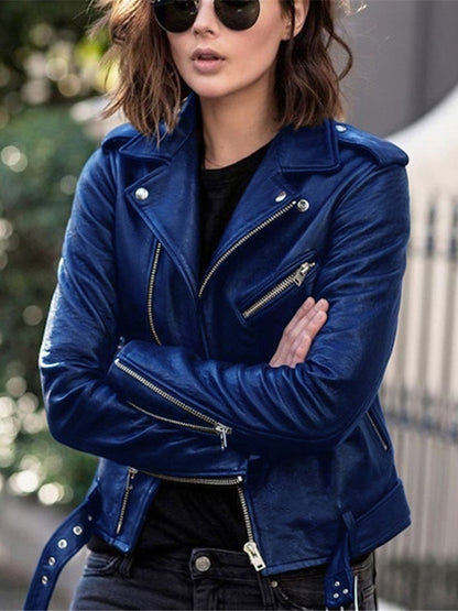 Women's Leather Jacket 2025 New Autumn Short Spring Korean Version Pu Motorcycle Jacket Slim Fit Winter Leather Jacket