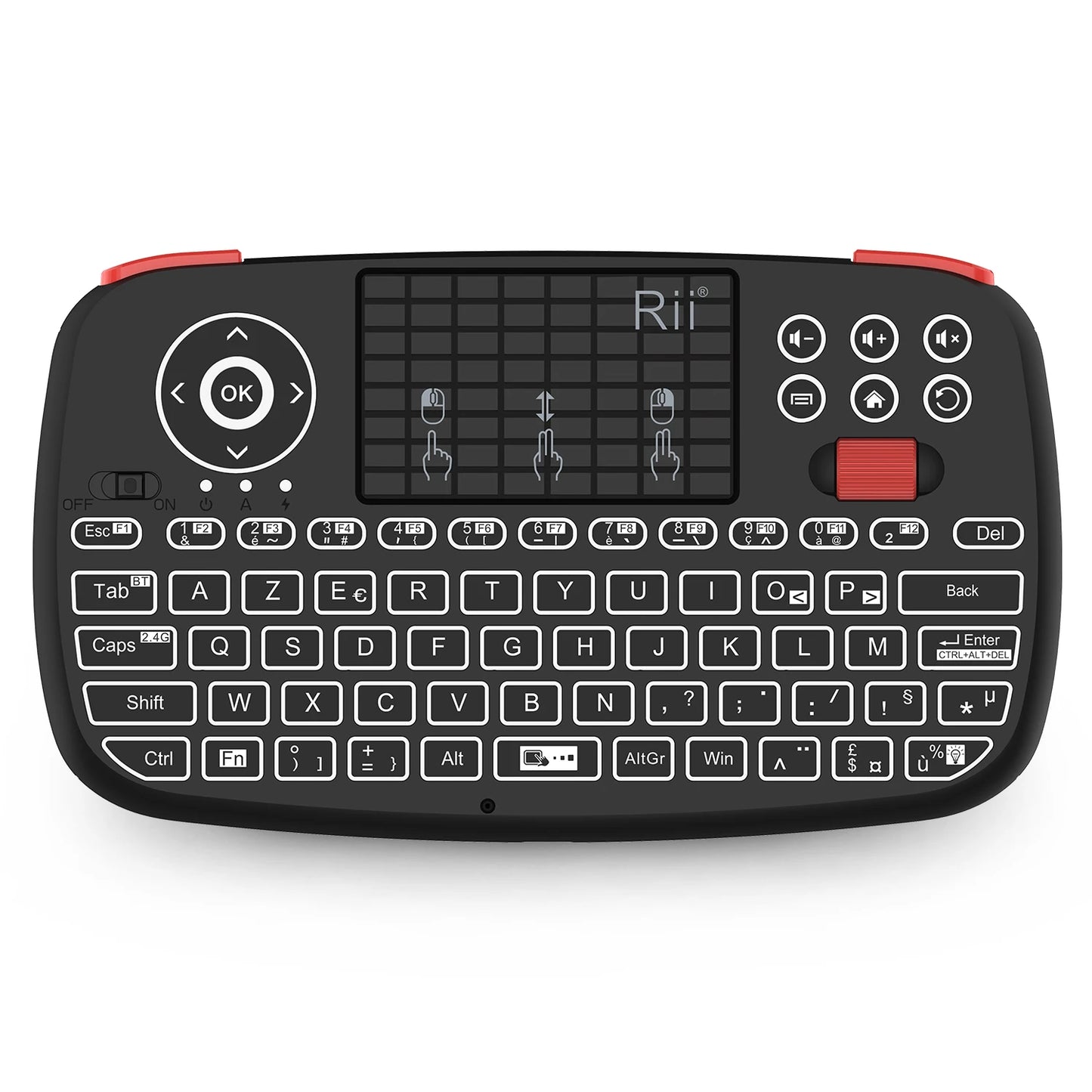 I4 Mini Bluetooth Wireless Keyboard with Touchpad 2.4Ghz Backlit Mouse Remote Control for Windows Android TV Box Smart TV