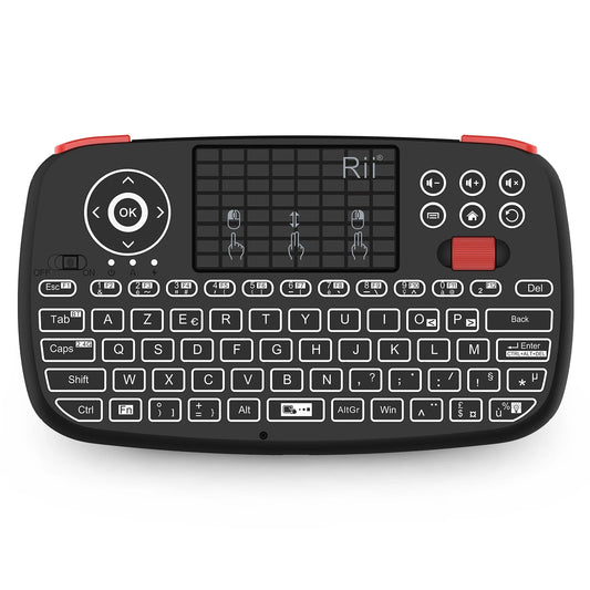 I4 Mini Bluetooth Wireless Keyboard with Touchpad 2.4Ghz Backlit Mouse Remote Control for Windows Android TV Box Smart TV
