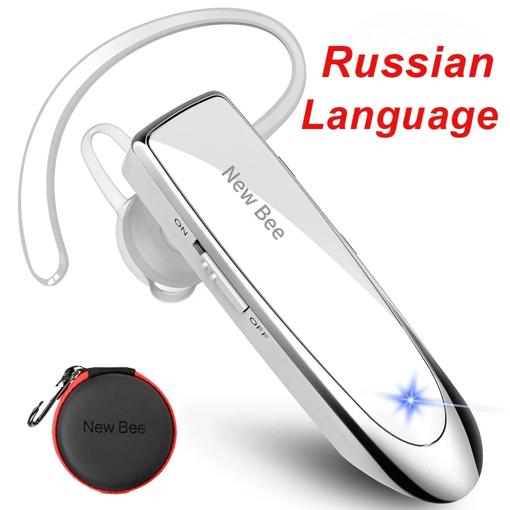Bluetooth Headset Wireless Earphones Headphones with Mic 24Hrs Earbuds Single Earpiece Mini Handsfree for Driver Office