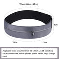 Trail Running Waist Belt Bag Gym Fitness Fanny Pack Elastic Waistband Double Zipper Pocket Racing Bag Sport Phone Case Bag