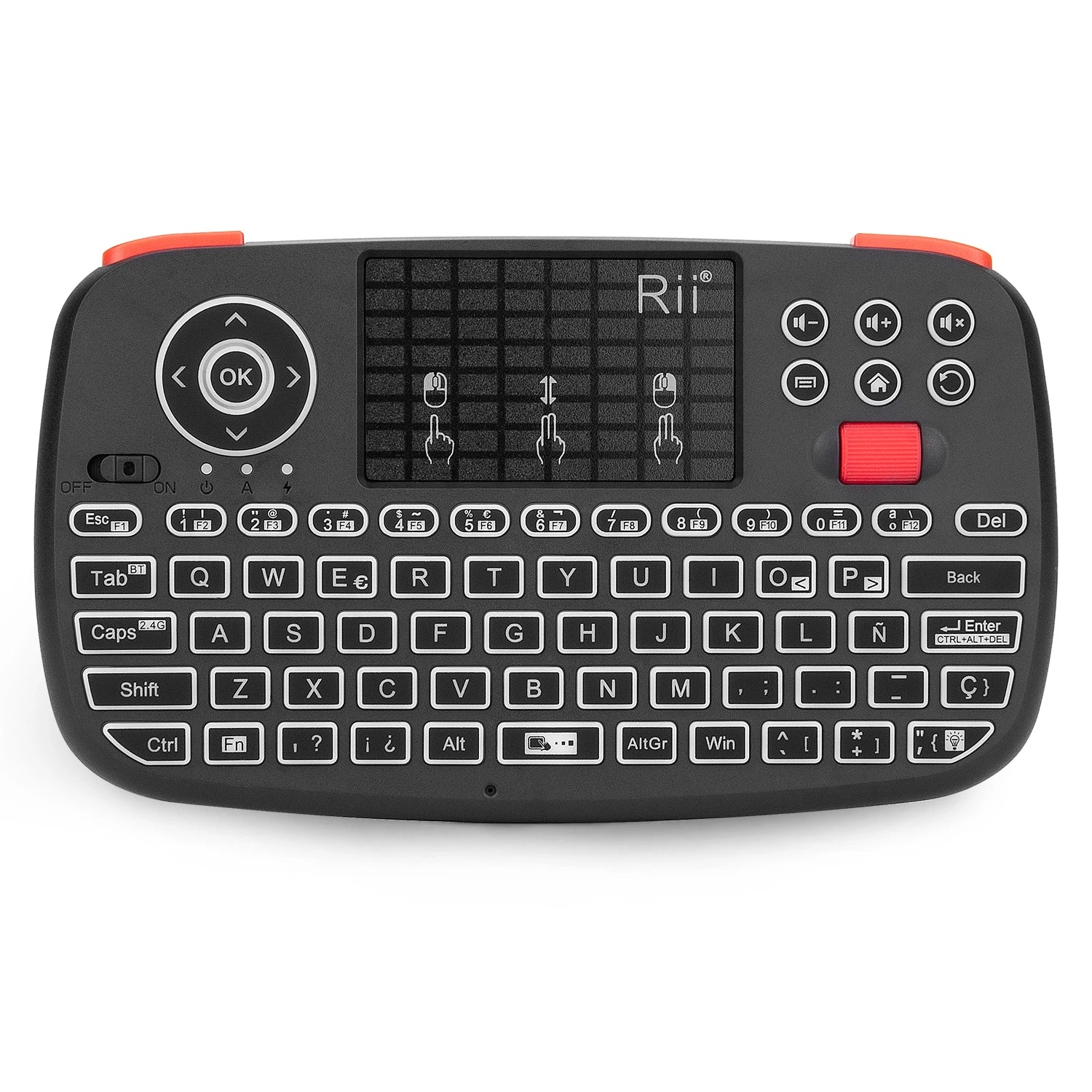 I4 Mini Bluetooth Wireless Keyboard with Touchpad 2.4Ghz Backlit Mouse Remote Control for Windows Android TV Box Smart TV