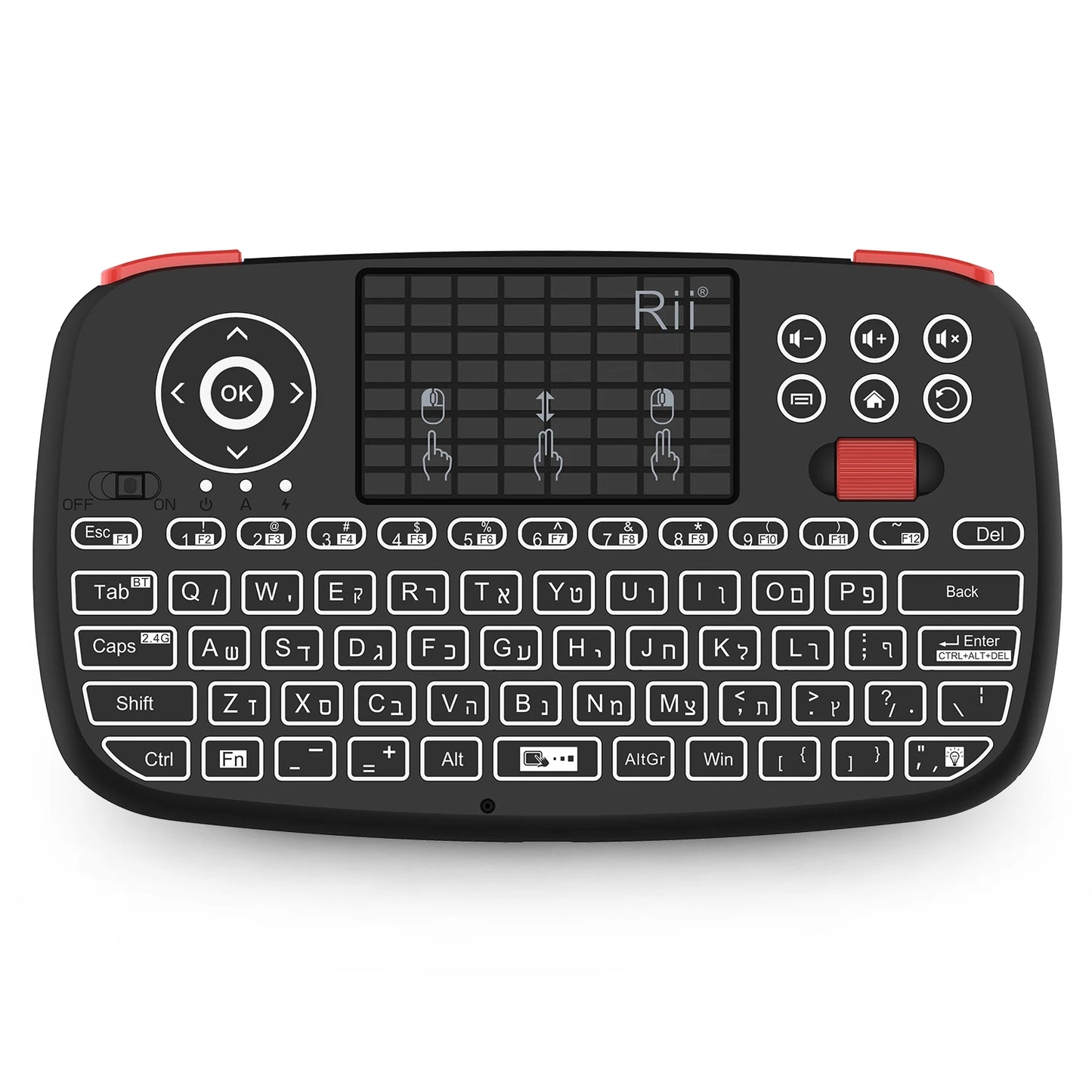 I4 Mini Bluetooth Wireless Keyboard with Touchpad 2.4Ghz Backlit Mouse Remote Control for Windows Android TV Box Smart TV