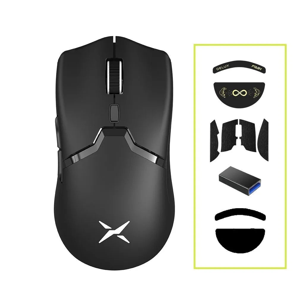 M800 PRO PAW3395 Wireless Gaming Mouse Bluetooth Tri-Mode Connection 26000DPI Huano Pink Switches Macro Mice for PC Gamer