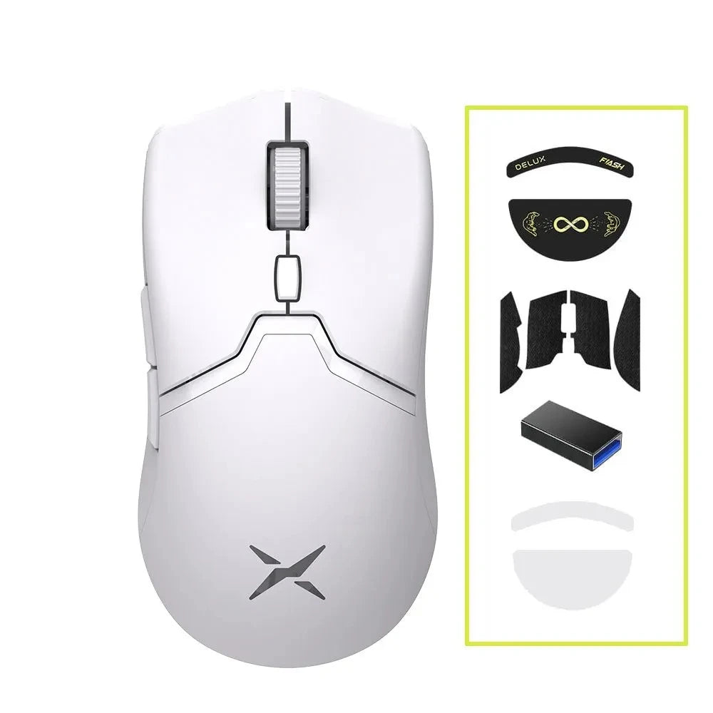 M800 PRO PAW3395 Wireless Gaming Mouse Bluetooth Tri-Mode Connection 26000DPI Huano Pink Switches Macro Mice for PC Gamer
