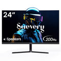 24" 200Hz Gaming Monitor,Fhd Computer Monitor, Built-In Speakers, 120% Srgb, Freesync, HDMI/DP, Black