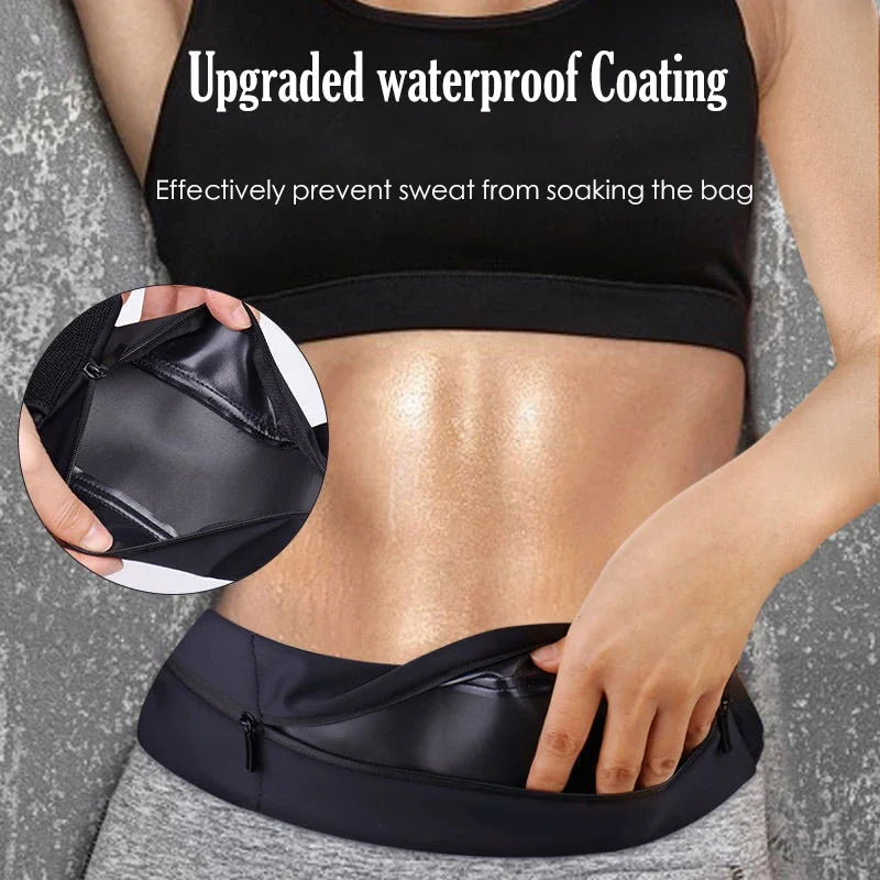 Trail Running Waist Belt Bag Gym Fitness Fanny Pack Elastic Waistband Double Zipper Pocket Racing Bag Sport Phone Case Bag