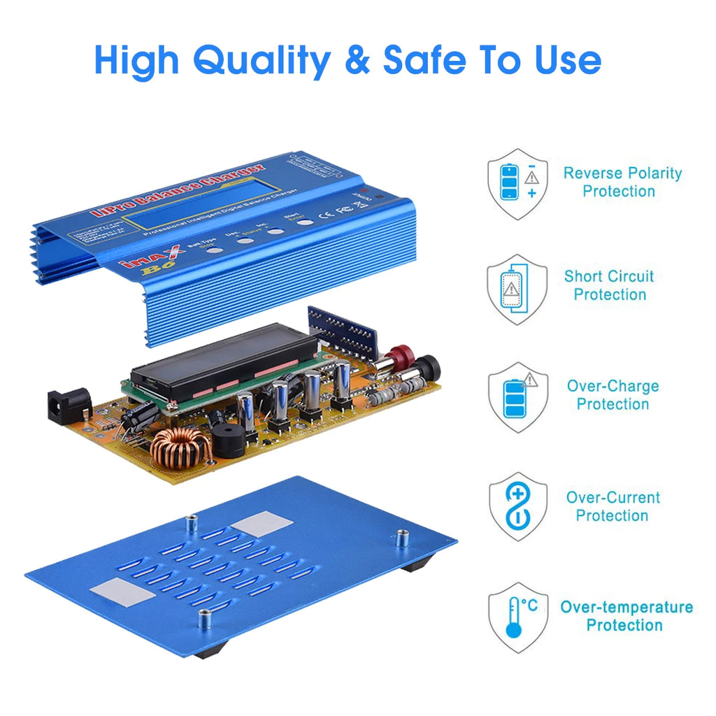 Imax B6 80W Battery Charger Lipo Nimh Li-Ion Ni-Cd Digital RC Lipo Charger + 15V 6A Adapter Balance Charger Discharger