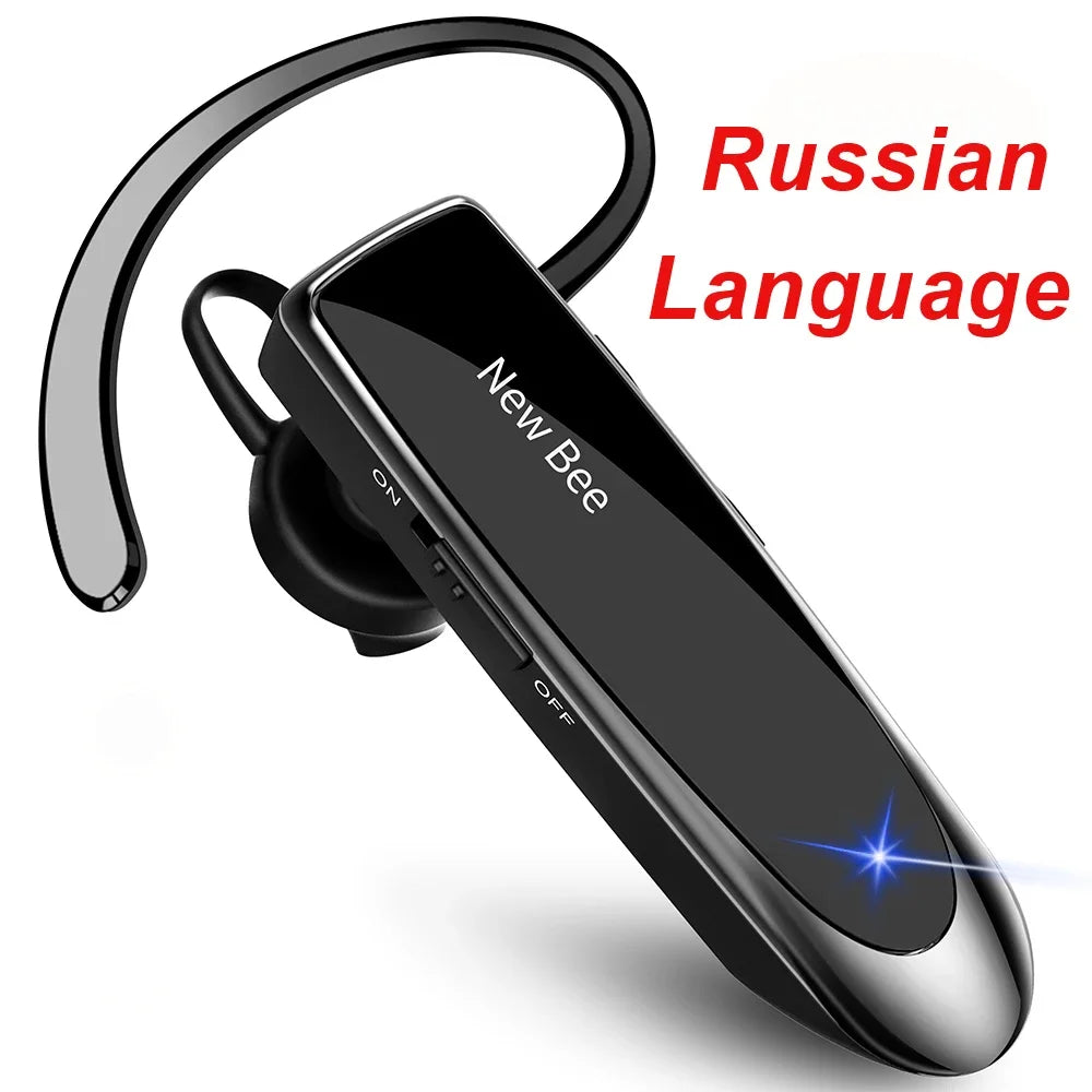 Bluetooth Headset Wireless Earphones Headphones with Mic 24Hrs Earbuds Single Earpiece Mini Handsfree for Driver Office