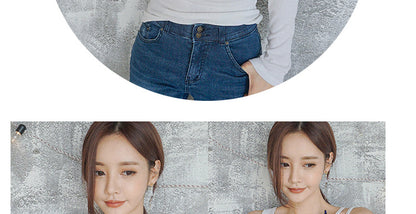 Black Off-Shoulder Short-Sleeve T-Shirt for Women, 2026 Summer New Design, Pure Desire V-Neck Slim-Fit Niche Top