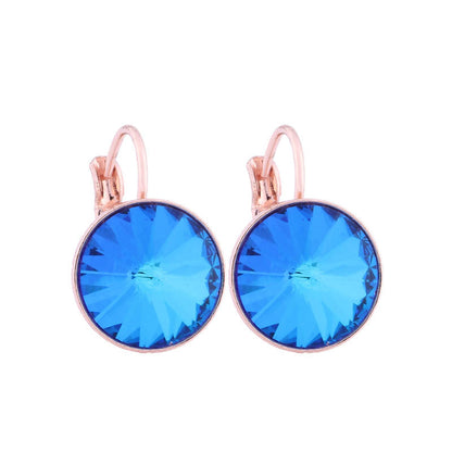 Cross-border Hot Selling 12mm Round Edge Color Earrings Jewelry Classic Earrings Women's Simple Fashion Elegant Commodities