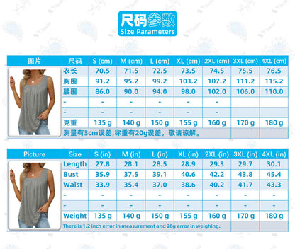 2024 Export Popular Sleeveless Square Collar Vest T-Shirt for Women Pure Color Pleated Swallowtail Suspender Fashionable Inner Top