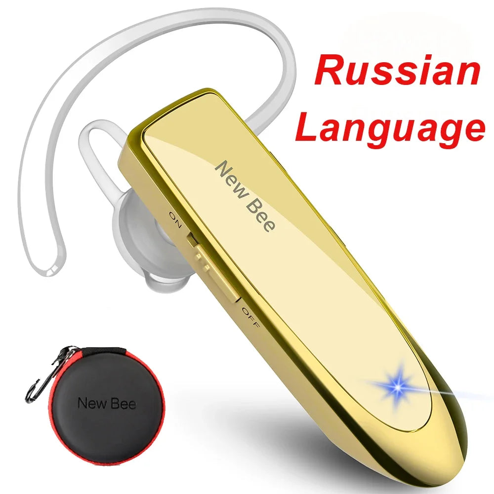 Bluetooth Headset Wireless Earphones Headphones with Mic 24Hrs Earbuds Single Earpiece Mini Handsfree for Driver Office