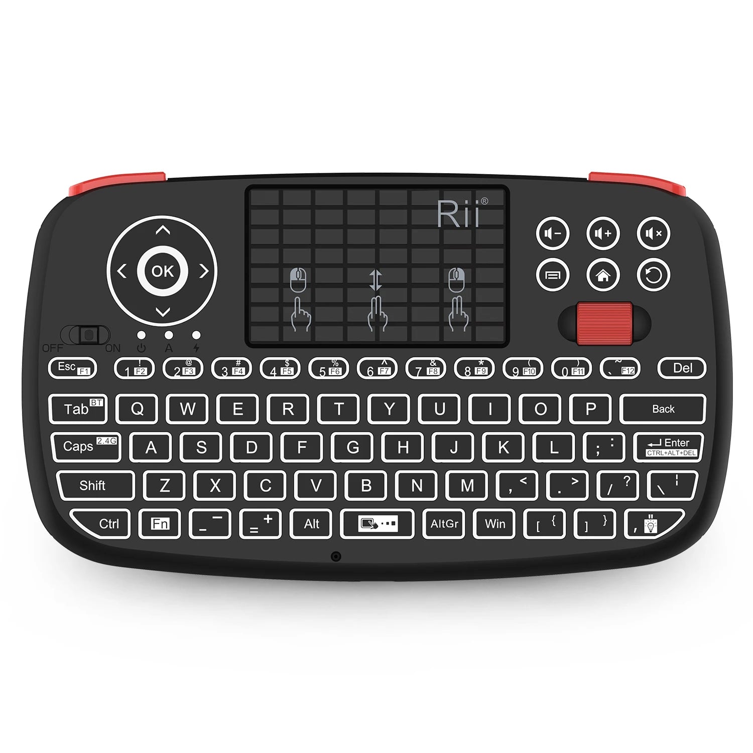 I4 Mini Bluetooth Wireless Keyboard with Touchpad 2.4Ghz Backlit Mouse Remote Control for Windows Android TV Box Smart TV