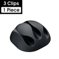 Cable Organizer Silicone USB Cable Winder Flexible Cable Management Clips Cable Holder for Mouse Headphone Earphone